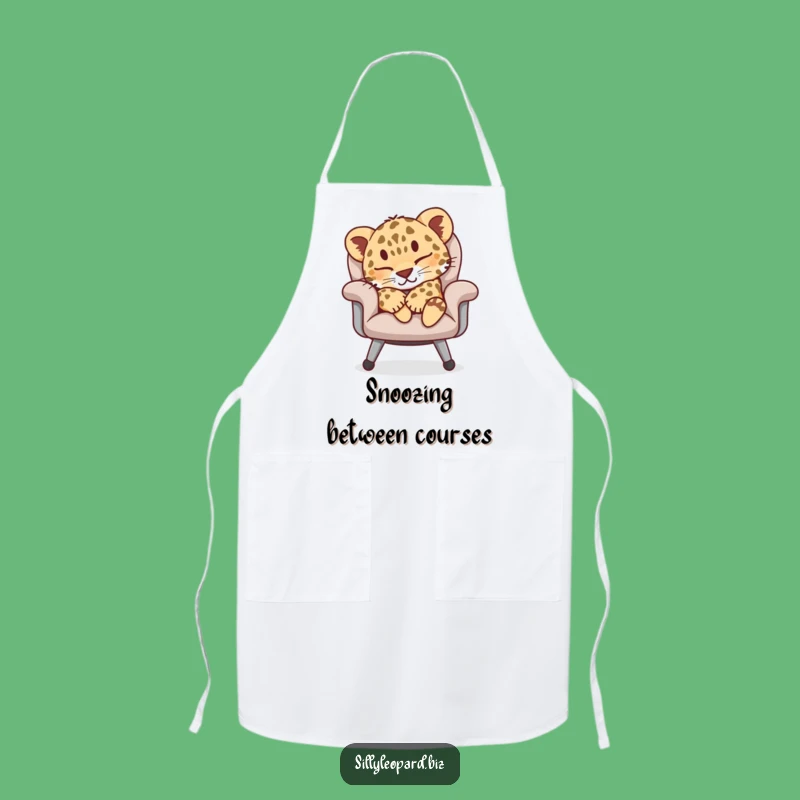 Funny Leopard Cub Apron - Hilarious Nap Time Kitchen Decor Gift!