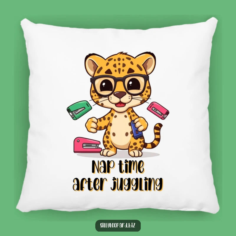 Funny Leopard Pillow: Cozy Juggler for Chic Home Decor