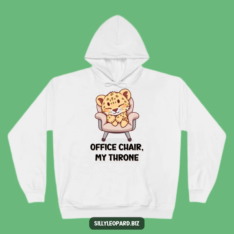 Cozy Funny Leopard Cub Hoodie - Ultimate Office Nap Comfort Gift!