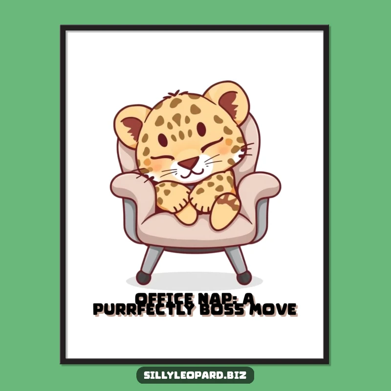 Funny Free Printable Wall Art: Cozy Napping Cub, Downloadable Decor Gift!