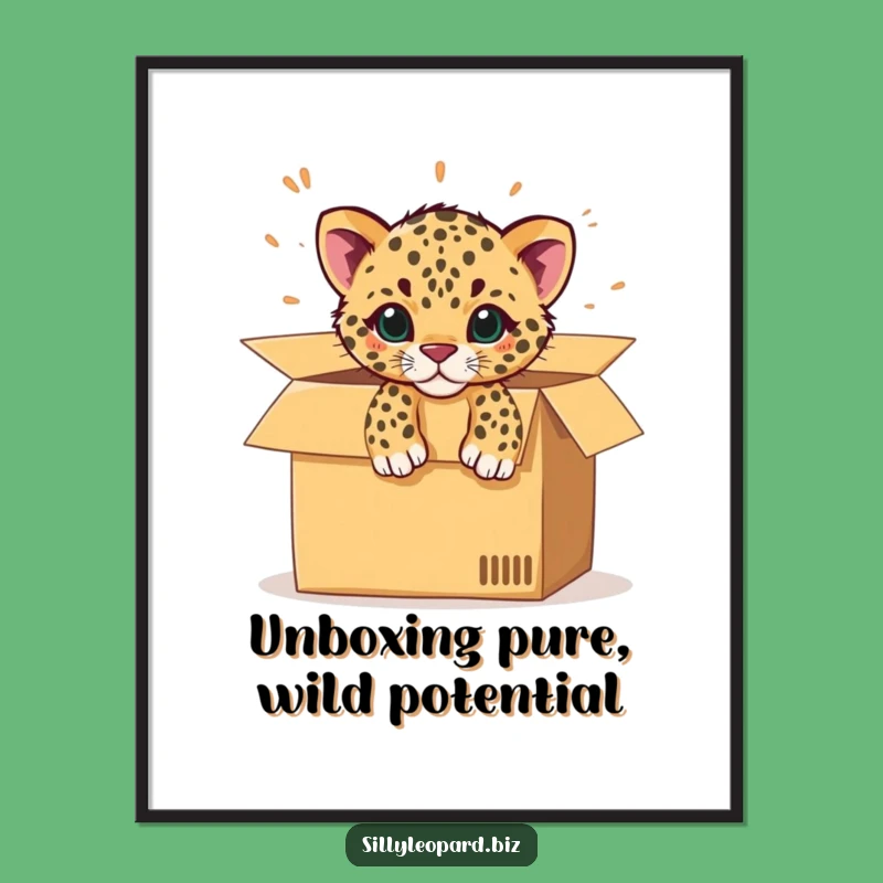 Leopard Cub Box Burst Free Printable Wall Art - Playful Decor