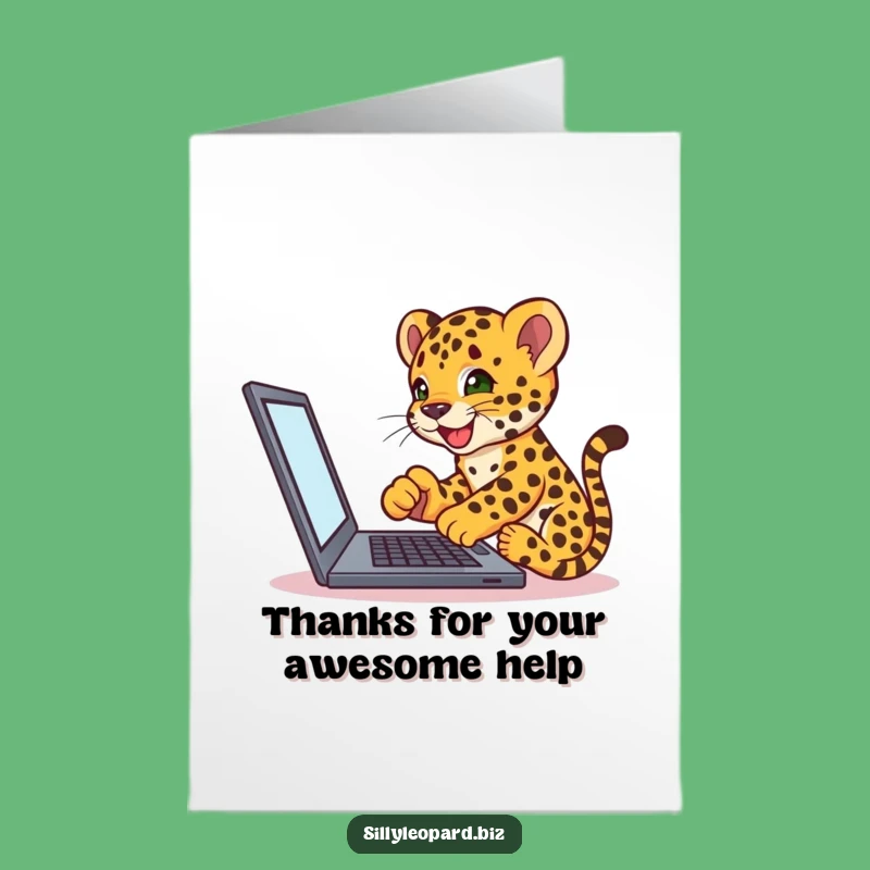 Playful Free Printable Thank You Card: Techy Cub, Appreciative Greetings, Downloadable!