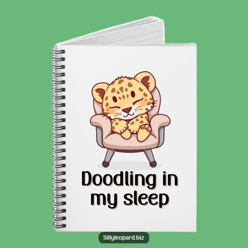 Funny Leopard Cub Notebook - Hilarious Nap Time Journal Gift!