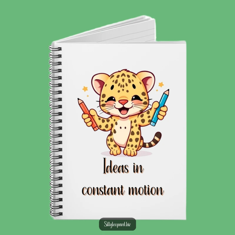 Funny Leopard Cub Notebook - Hilarious Pen Juggling Journal Gift!