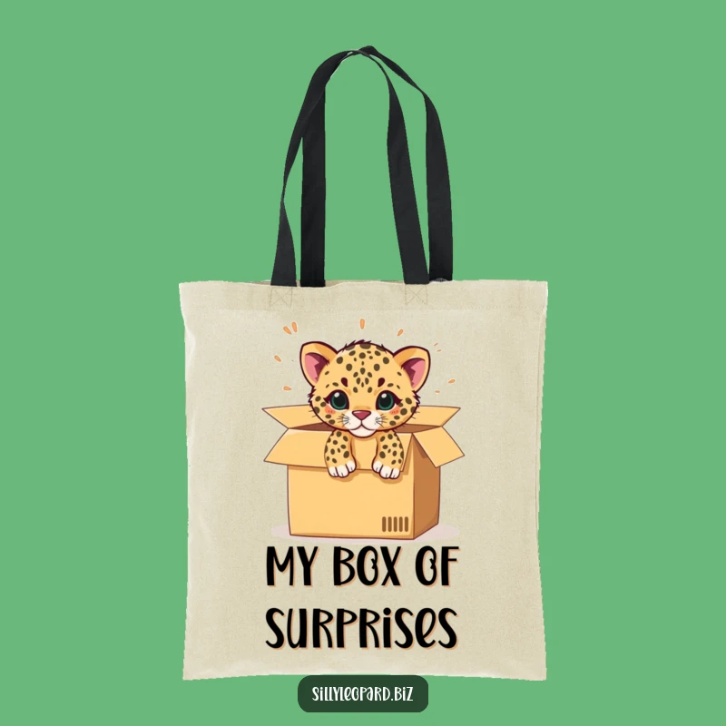 Funny Leopard Cub Tote Bag: Office Box Burst for Everyday Fun